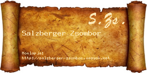 Salzberger Zsombor névjegykártya